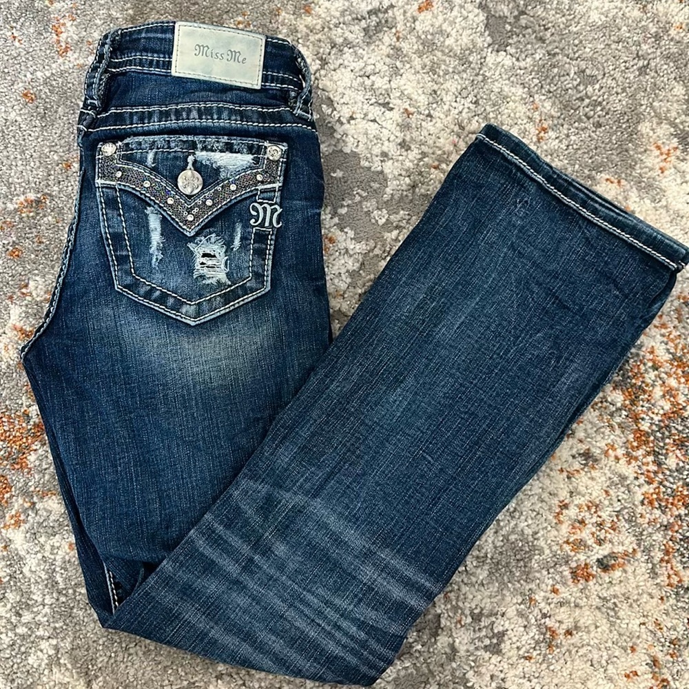 Miss Me Low Rise Slim Boot Cut Jeans